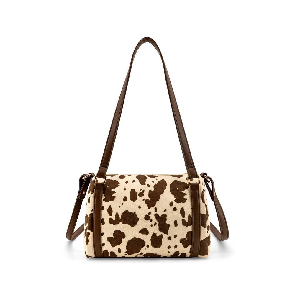 NEW LIKE DREAMS women's soe cow print crossbody bag in brown